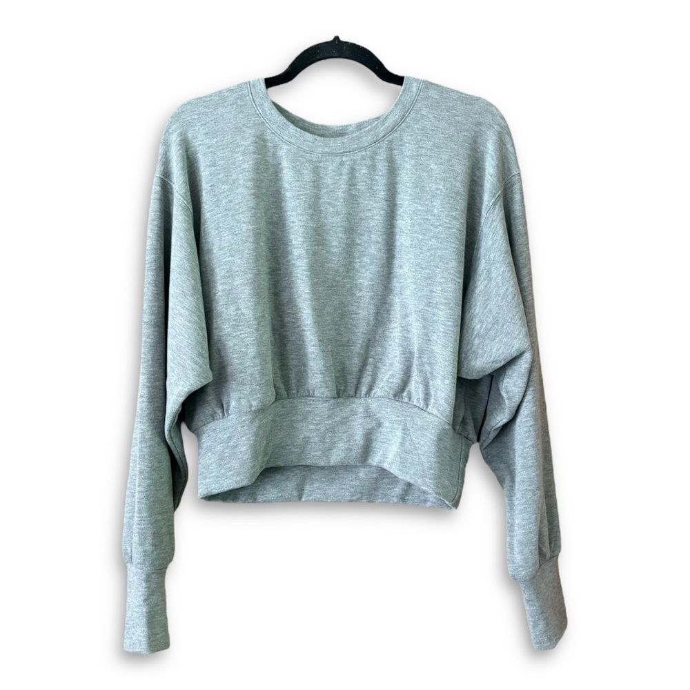 Bobi LA Muted Grey Wide Waistband Crewneck Sweatshirt NWT Size Medium